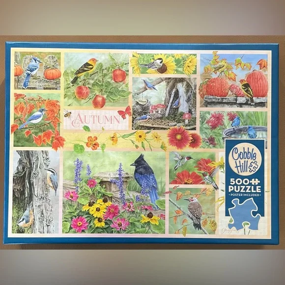 Cobble Hill “Garden Birds in Autumn” 500 piece puzzle - Picture 1 of 5